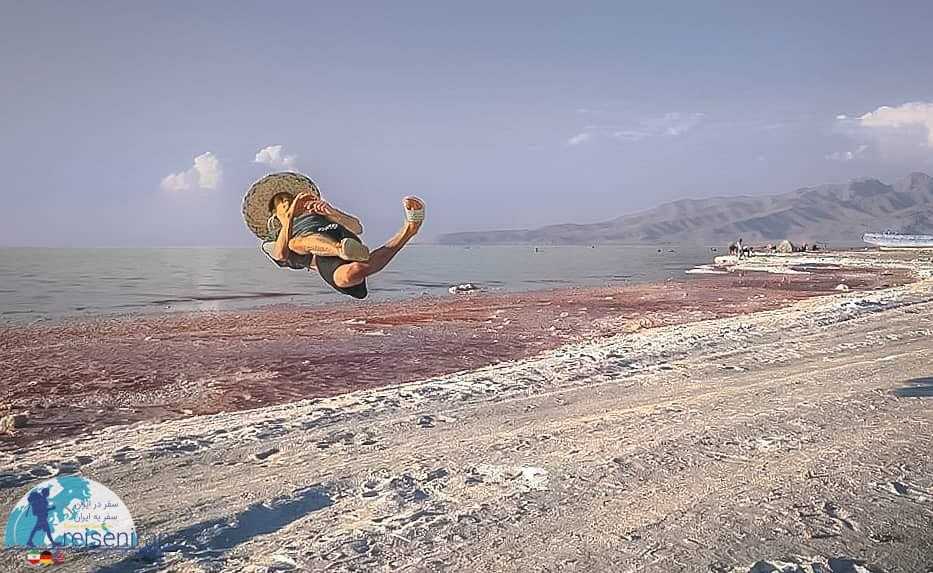ورزش در کنار دریاچه ارومیه