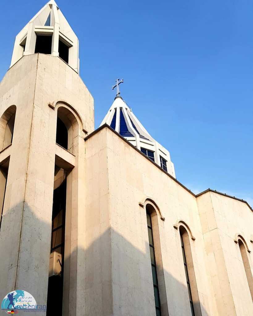 نمای سنگی کلیسا سرکیس مقدس تهران