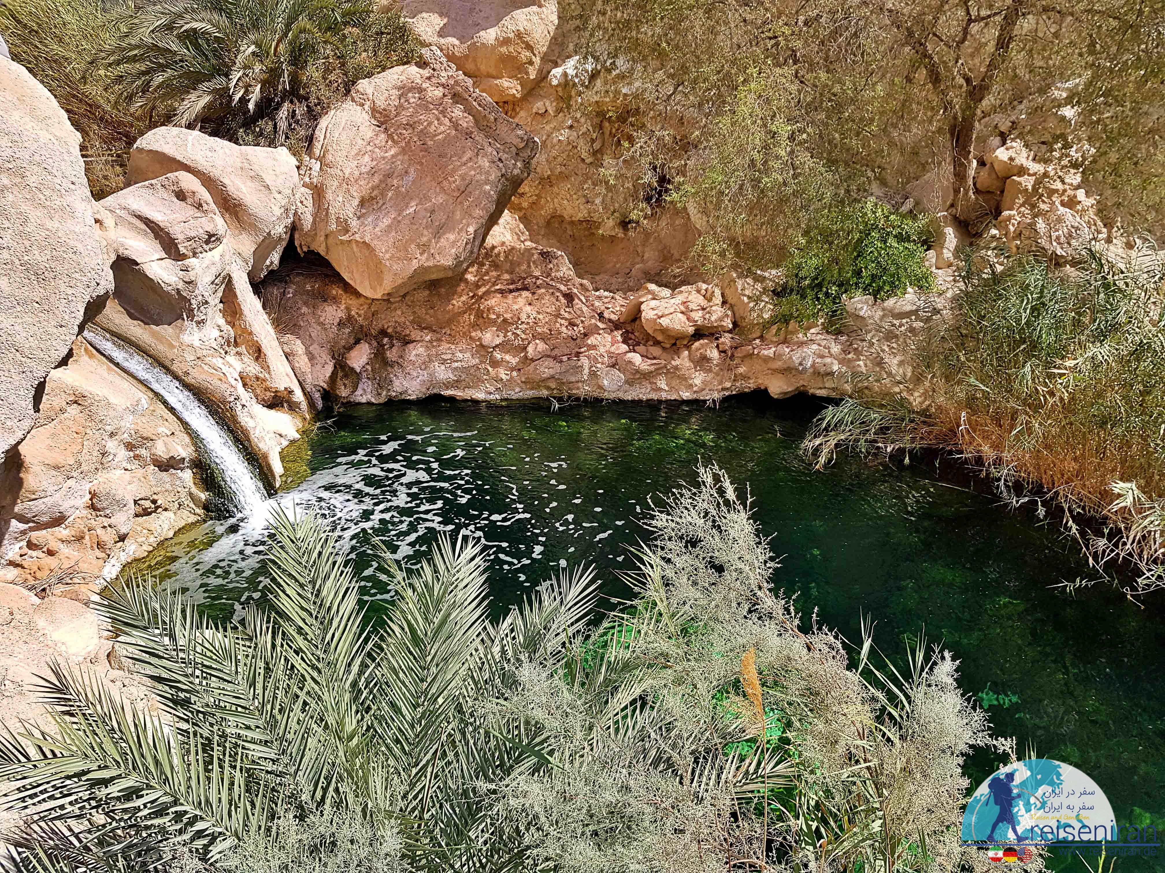 زیبایی حوضچه های آب روستای باغویه بندر لنگه
