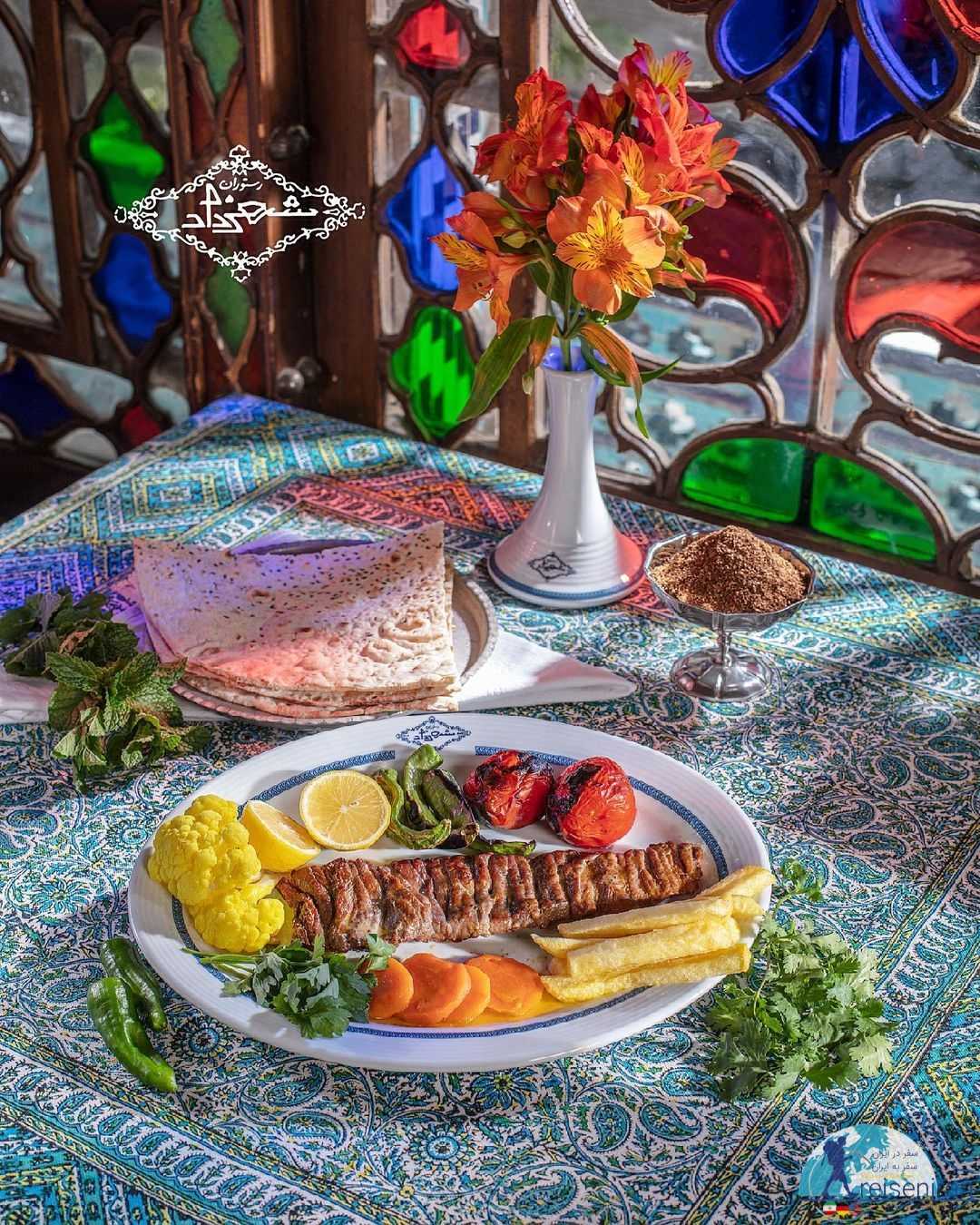 خوراک کباب برگ رستوران شهرزاد