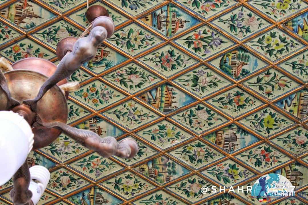 سقف نقاشی شده خانه داروغه شیراز